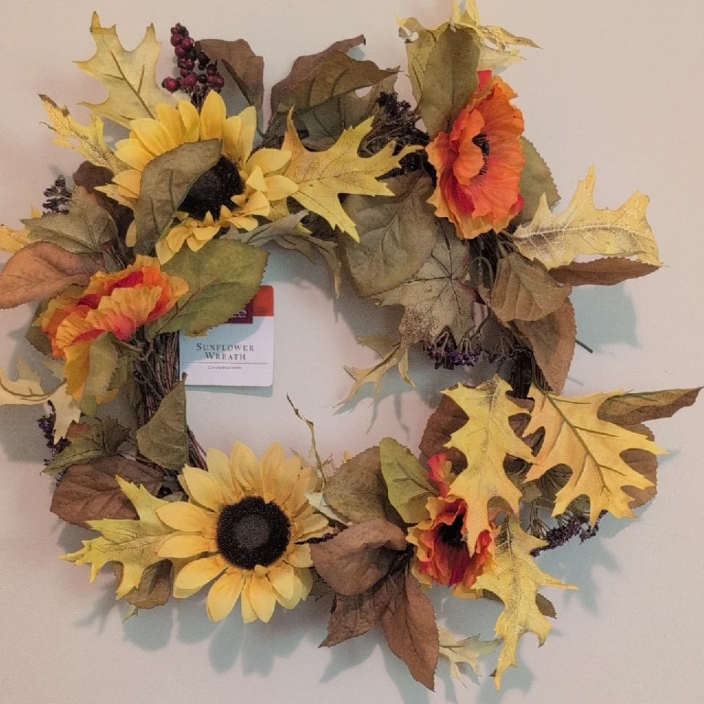 Better Homes & Gardens sunflower wreath